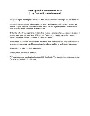 Post Op Instructions | Northside/Northpoint OB-GYN